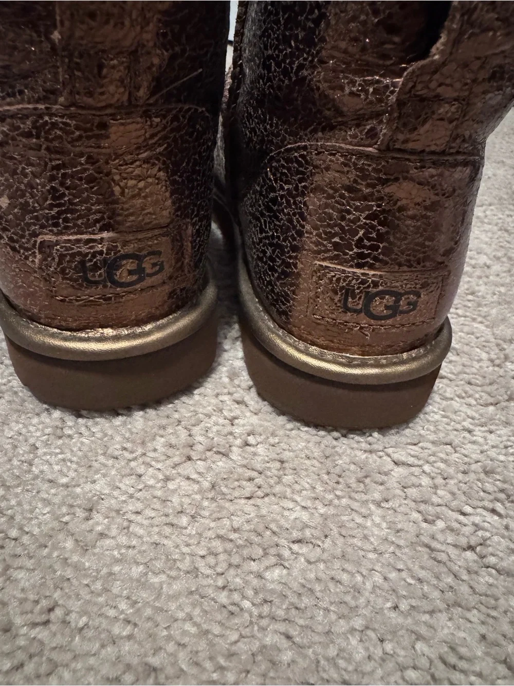 UGG Kids Metallic Bronze Short Boots